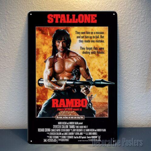 p1Rambo Sylvester Movie Metal Poster Collectable Tin Sign  Size20x30cm aluminum 20x30cm