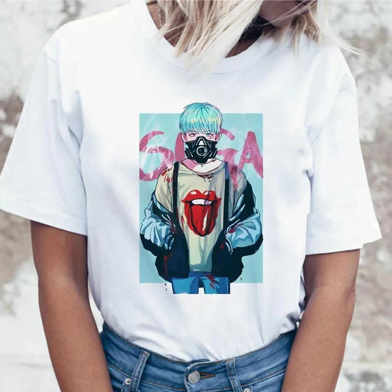 Kpop T Shirt JIN SUGA J HOPE Women JIMIN V JUNGKOOK Top Tshirt for K Pop Korean Tees Funny Graphic Female T-shirt K-pop Y2k Top