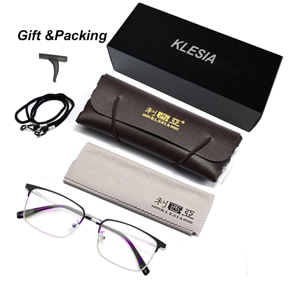 Stilvolle Lesebrille mit Blaulichtfilterung, Tragbare Lesebrille [KLESIA] Herrenbrille, Brille, (1.00)