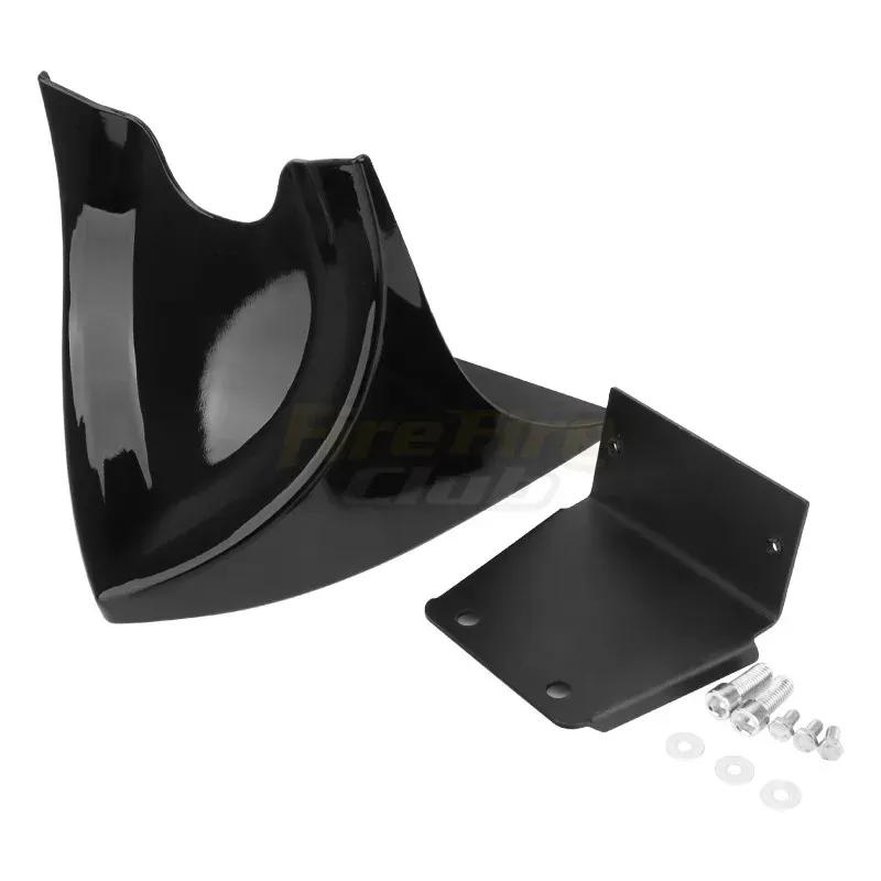Spoiler frontal de carenagem universal para motocicleta, preto, queixo inferior, para harley fatboy softai V-RODSportster xl touring glide, todos os modelos