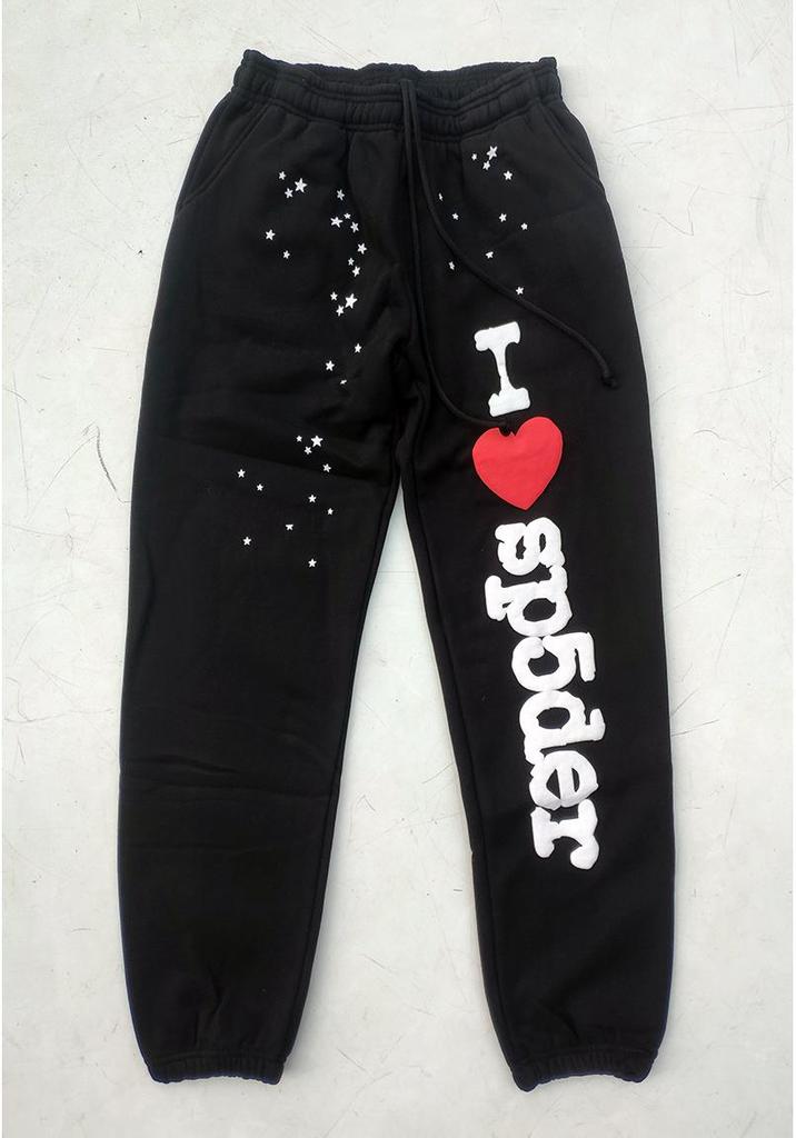 Young Thug Style Spider Web Hoodie Set