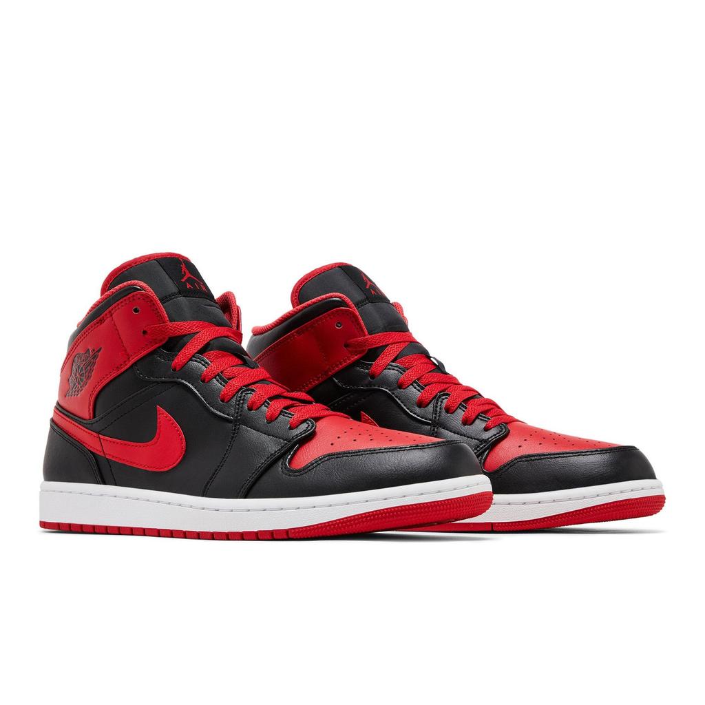 Air Jordan 1 Mid 'Alternate Bred' (Dla obu płci) Czarne / Ognisty Czerwony / Białe Buty do Koszykówki Vintage DQ8426 060