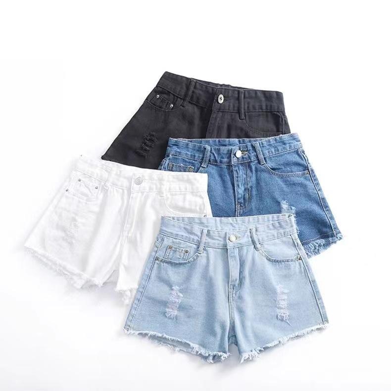 

Женские шорты, летние свободные корейские брюки с высокой талией, женские повседневные широкие короткие брюки