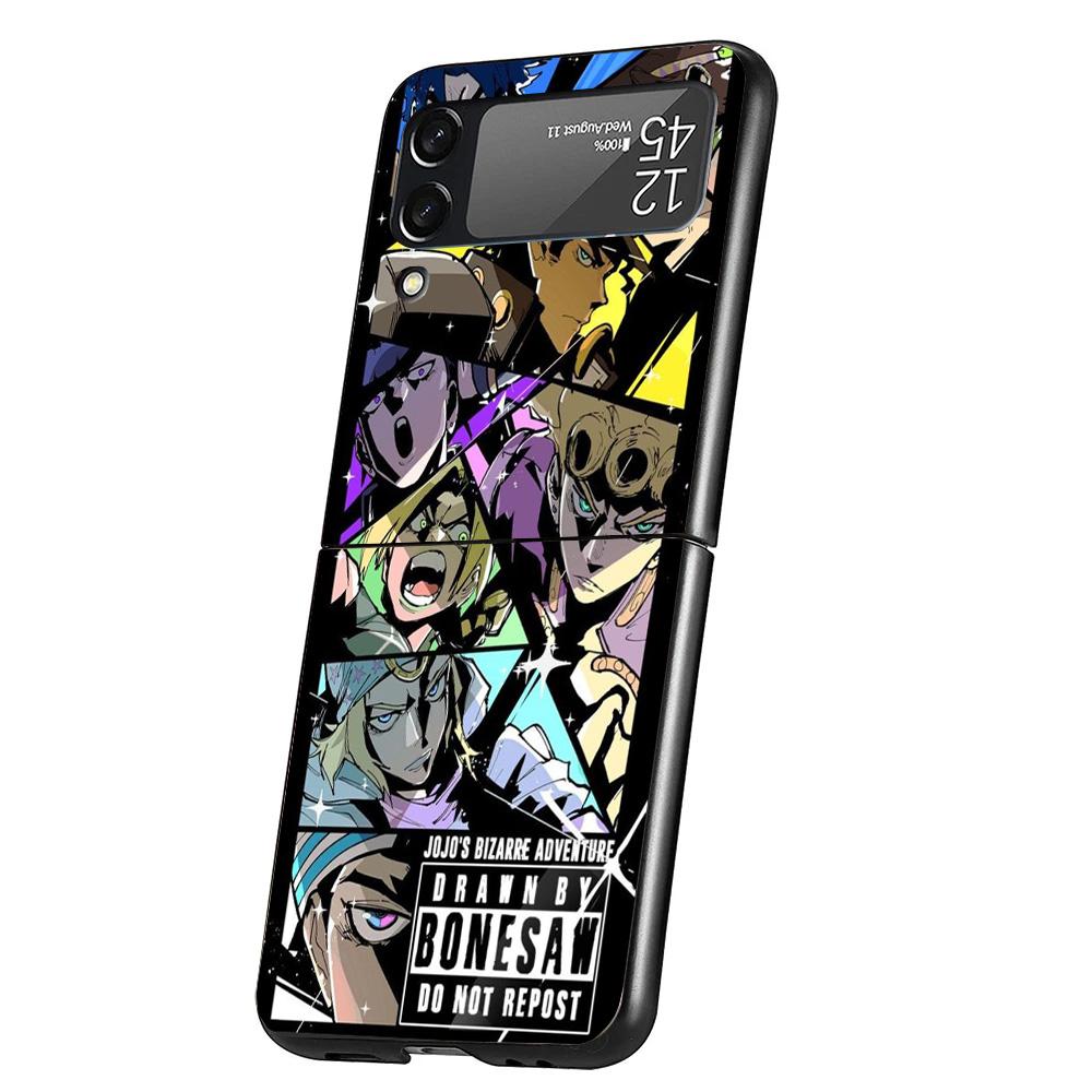

Anime JoJo Bizarre Adventure Case Phone Cover for Samsung Galaxy Z Flip 7 6 5 4 3 5G ZFlip7 ZFlip6 ZFlip5 ZFlip4 ZFlip3 Black Fu Samsung Z Flip 4