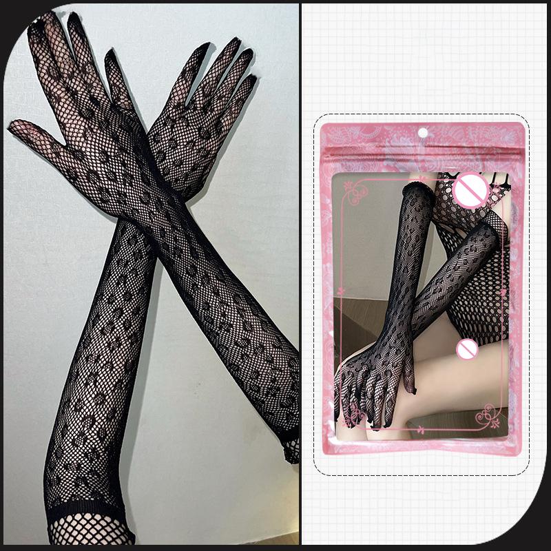 Sexy Plus-Size Stockings With Open Crotch No Need To Take Them Off Mesh Nightgown