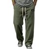Pantaloni da Uomo in Velluto a Coste, Vestibilità Larga, Gamba Dritta, con Drappeggio, Pantaloni Sportivi Casual per l'Uso Quotidiano
