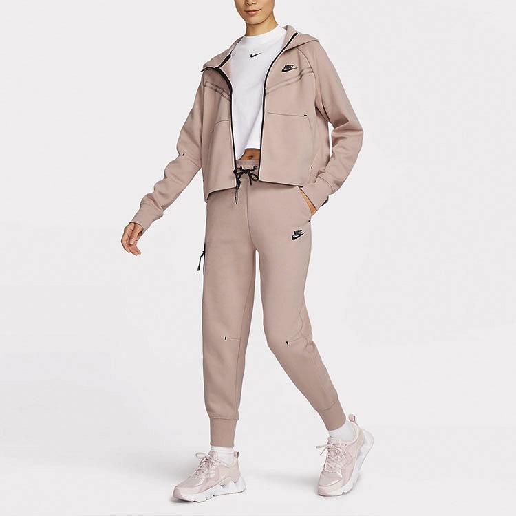 Nike Sportswear Tech Fleece Zip Fit Joggers Women Joggers Gray Brown CW4293-272