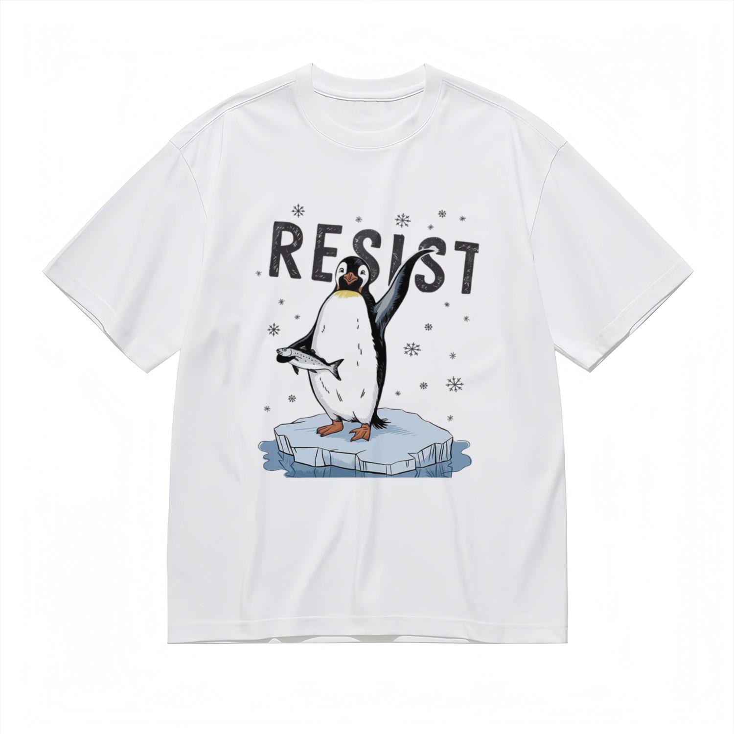 Slight Stretch Comfy Classic T-Shirt Iceberg Arctic Bird Graphic Tee S