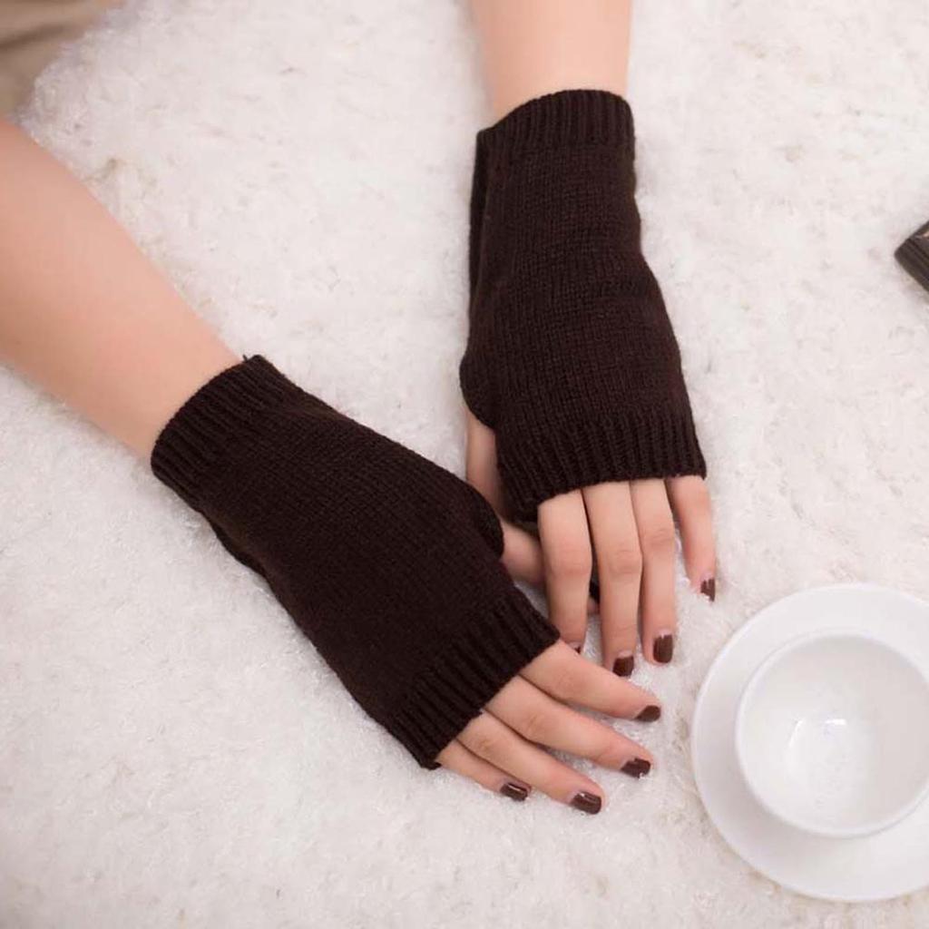 2020Fingerless Gloves Mitten Girl Women Soft Arm Warm Knitted Winter Warm Keep Gloves Mittens for Women Cold Weather Women Mittens