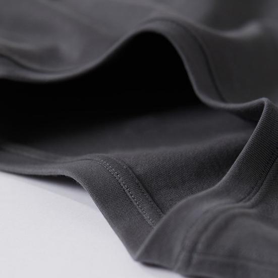 Men Long Sleeve T-Shirt Crew Neck Loose Fit Cotton Base Shirt Solid Color Casual Tee Shirt for Spring Autumn Casual Wear