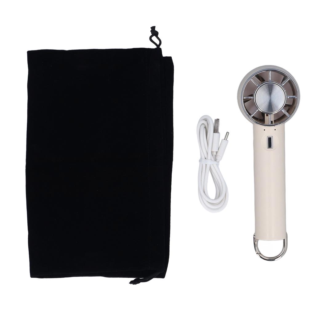 Handheld Cooling Fan 3 Speeds USB Charging Portable Semiconductor Mini Fan with Ice Compress