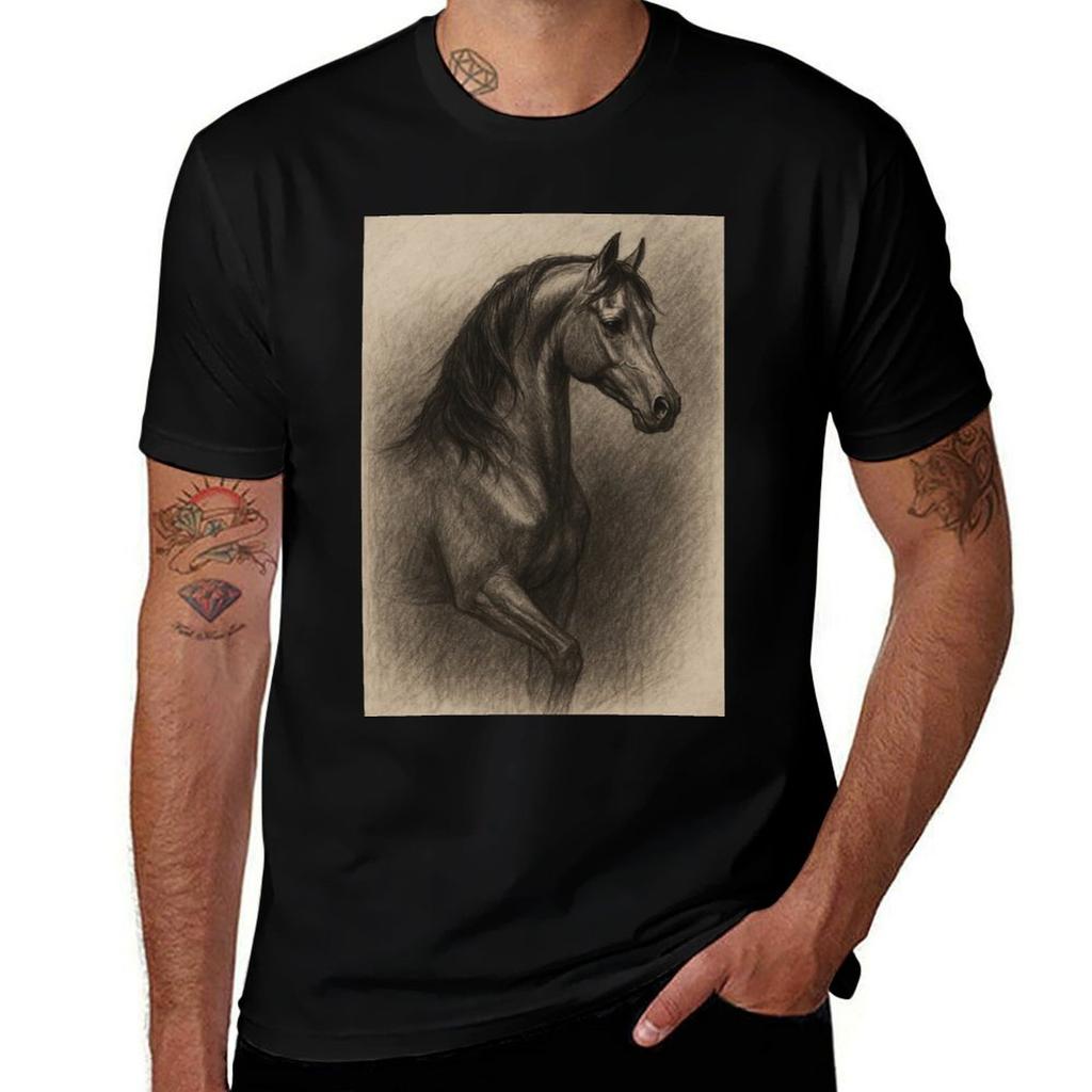Arabian Horse Tshirt Funny T Shirts Cotton T Shirts For Unisex Pack Cotton Tshirt