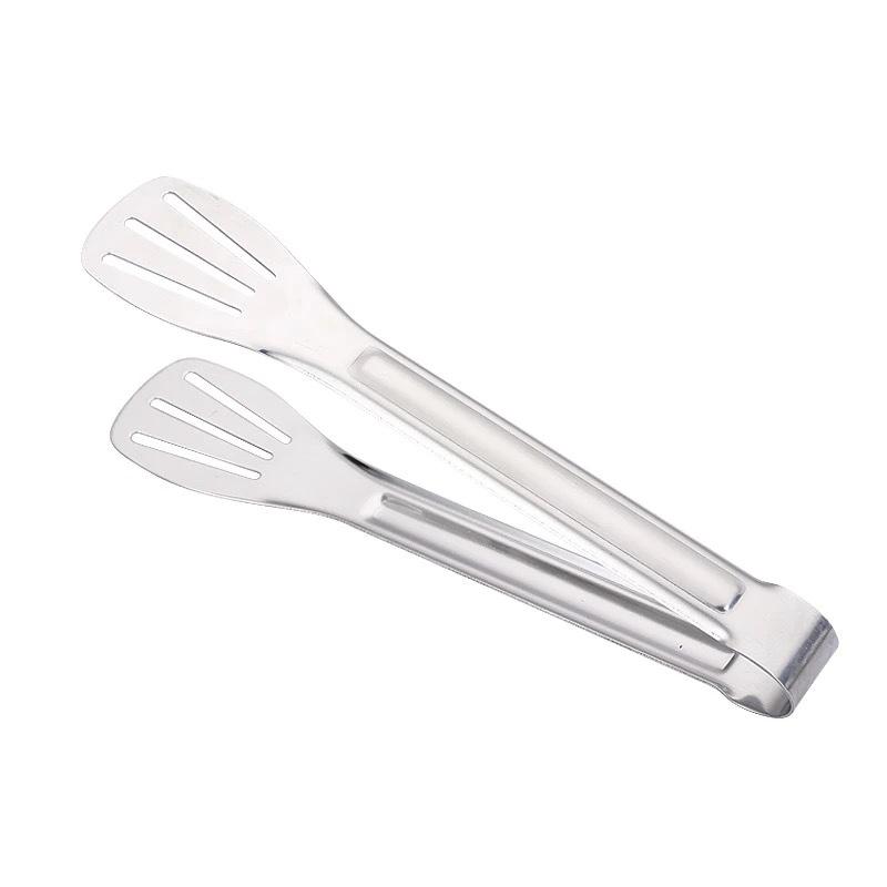 Stainless Steel Korean BBQ & Kitchen Tongs: Bread, Steak, or Barbecue Tongs with Three-Line Grip