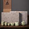 Ceramic Yellow Ru Kiln Tea Set Open Film Can Be Raised With Gift Box Business Souvenir Gifts