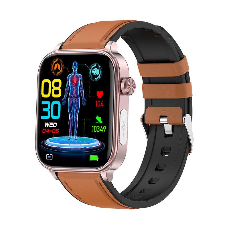 ET570 Bluetooth Smartwatch 2024: ECG, Body Temp, Heart Rate, Blood Pressure, Multi-Sport Features