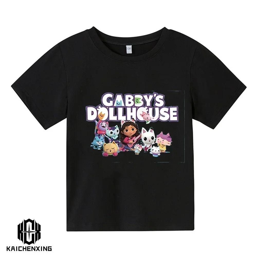 

Cute Gabbys Doll House Cartoon Kids T-Shirts 2026 Summer Short Sleeve Children Tops for Girls And Baby Boys Funny Clothing 100
