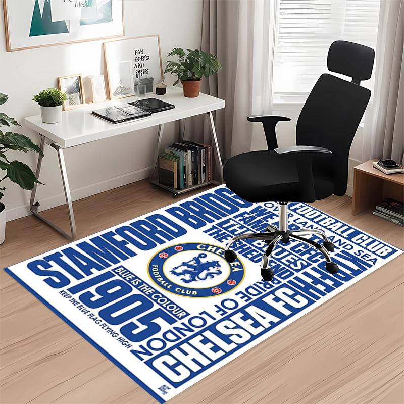 Chelsea Football Club Printed Carpet, for Office Chair Living Room Bedroom Kitchen Room Decor Gifts.
