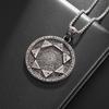 Sieben Engel Magischer Kreis Salomons Siegel Amulett Halskette Anhänger Herren Punk Retro Glücksbringer Schmuck