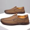 Handmade On-line Leather Shoes Men's New Casual Shoes Soft Soled Driving Shoes a Pedal Trend Lazy Breathable Shoes Men