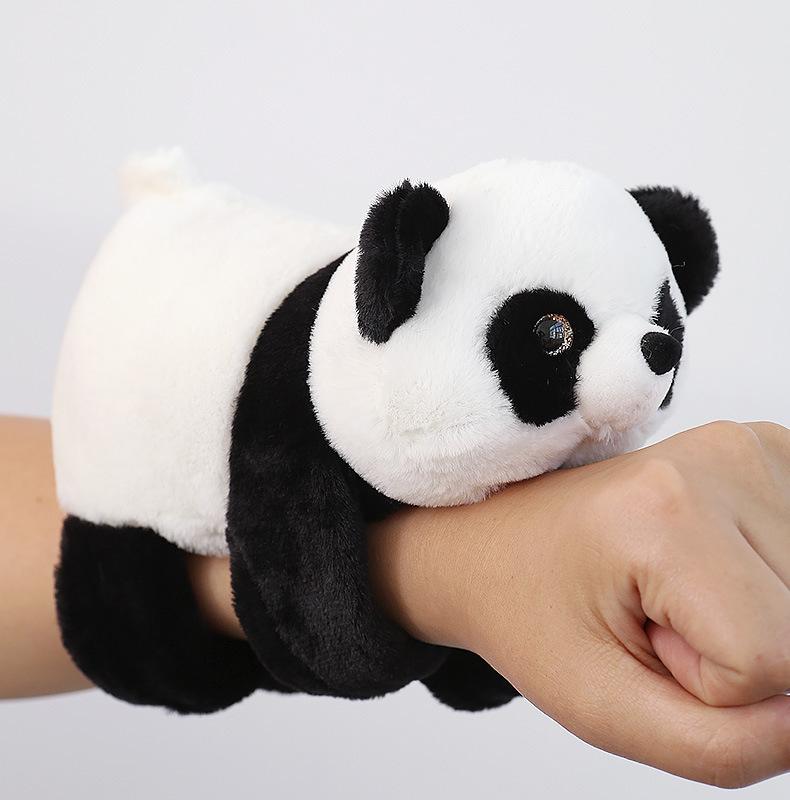 Panda Rag Doll Plush Toy PP Cotton Filled Wrist Holding Panda Souvenir Gift for 14 Years & Up Unisex Party Accessory