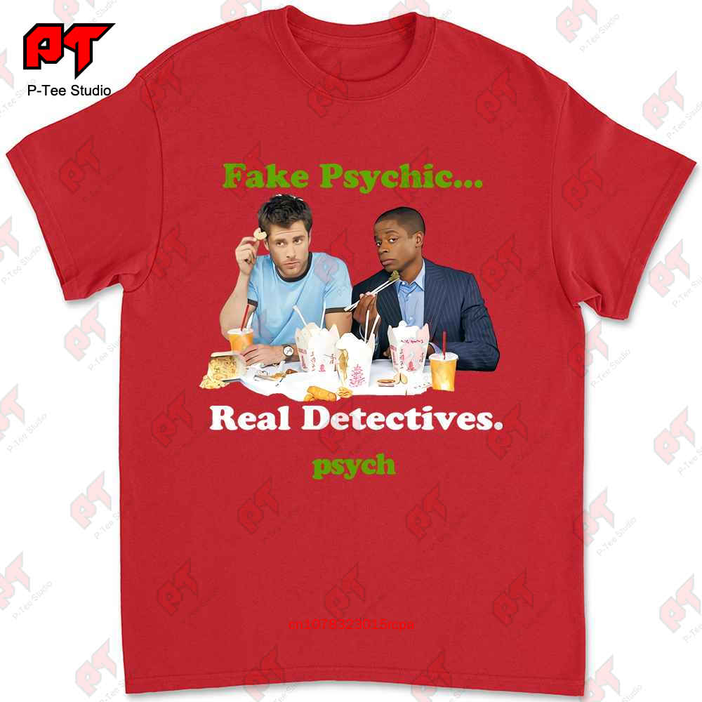 Psych Take Out Gus Shawn White Tshirt 3D47 S