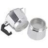 Moka Pot 150ml Aluminium Octagonal Household Heating Rustic Style Silver Camping Coffee Makers for Office