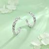 S925 Sterling Silver Twisted Hoop Earrings for Women - Fashionable Retro Design with a Niche High-End Appeal