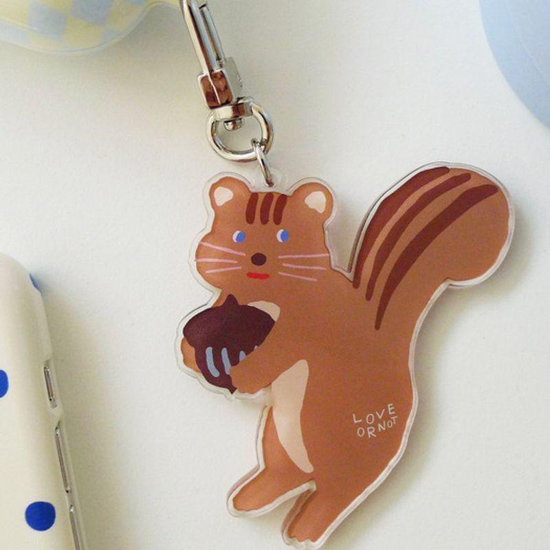 

Love or not Chubby Cheeks Squirrel Keyring One