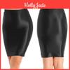 Glossy Bodycon Womens Waist High Pencil Mini Skirt Stretchy Package Hip Skirts