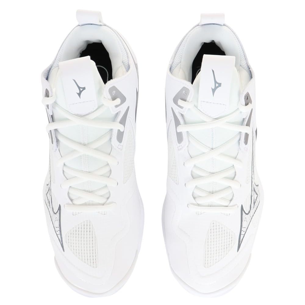 Volleyball Shoes Wave Momentum 3 MID Club Activities Indoor Wide Lightweight Indoor White X Gray X Silver Cm [Mizuno] 29.0 2.5E