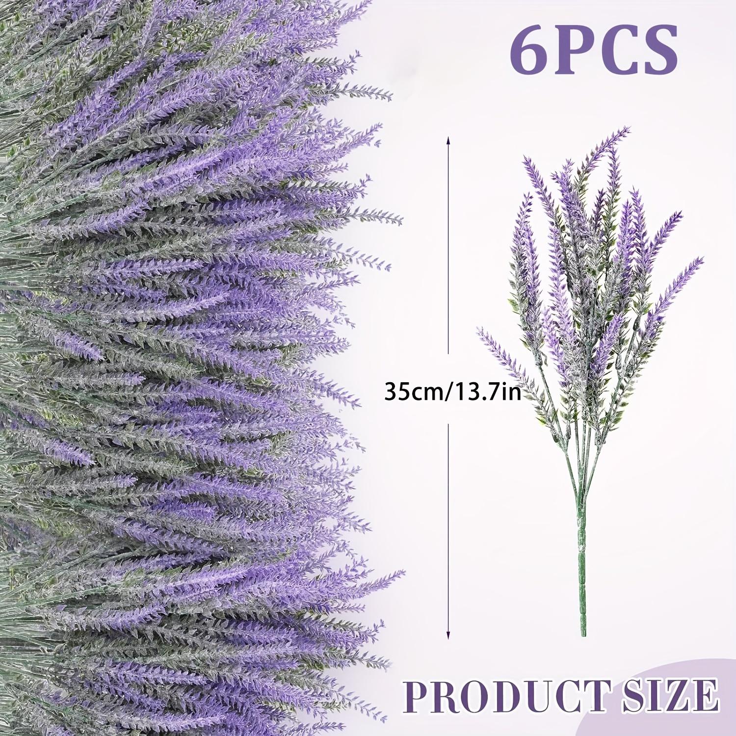 

3/6pcs Purple Potted Artificial Flowers - Elegant Lavender Faux Plant for Office, Bedroom Living Room Bathroom Desk Creates