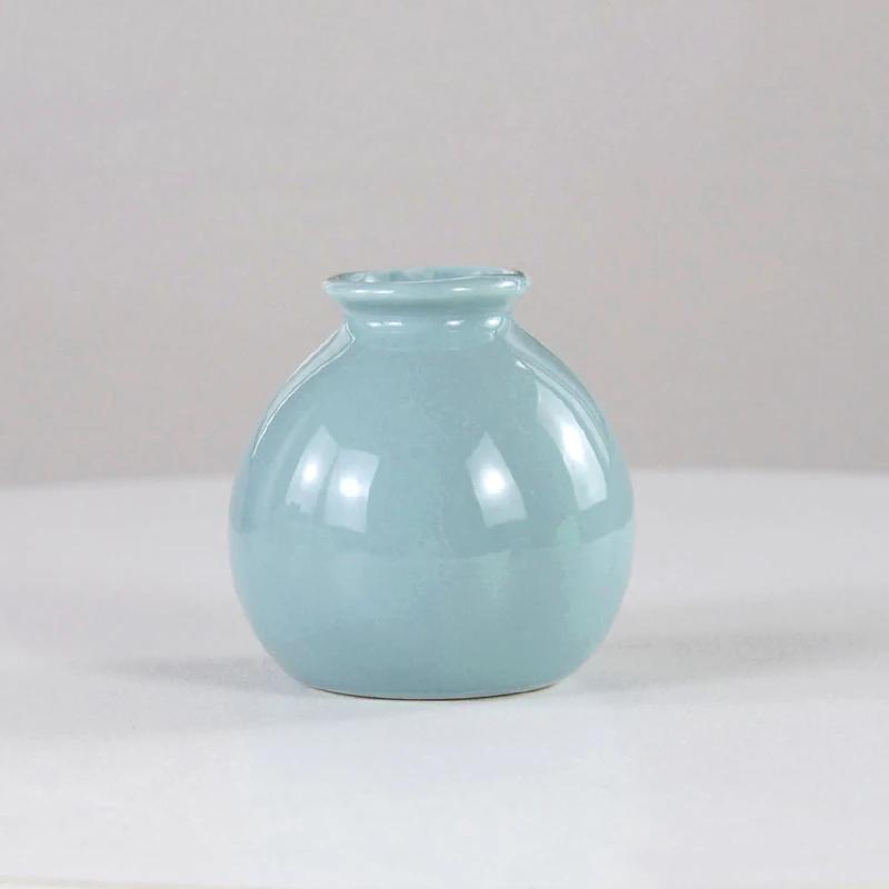 Ceramiczny wazon na kwiaty Nordic Hydroponics Wazony do dekoracji pokoju domowego Miniaturowa roślina kwiatowa Białe doniczki na butelki Ozdoba na biurko