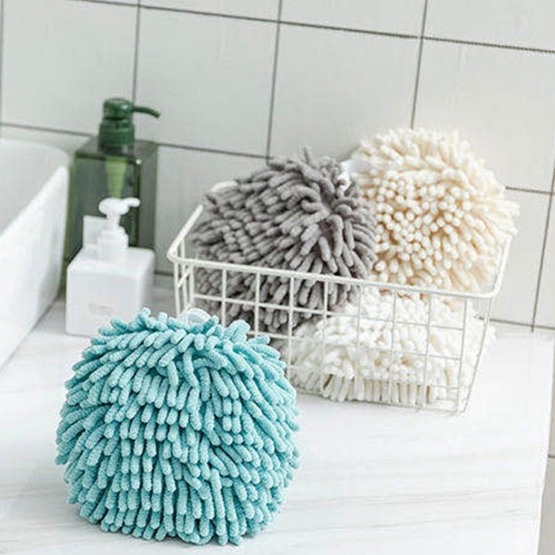 4Pcs Chenilles Hand Towel Wiping Cleaning Balls Quick Drying NonFading Color for Domestic and Office Cleaning