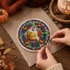 Acrylic Halloween Suncatcher Puzzle - Flat Pumpkin for Window Decor