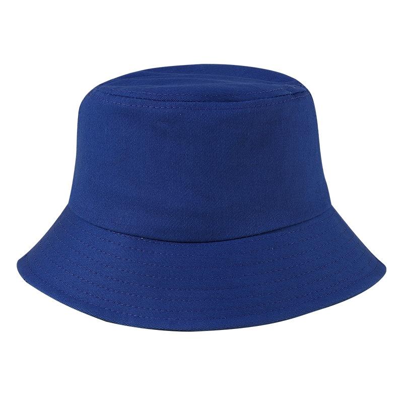 Custom Adult Cotton Bucket Hat Sublimated and Embroidered Wide Brim Round Hat for Summer Outdoor Use Solid Casual Style
