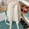 Schoolbag Fresh Milk Blue Wave Dot Strawberry Lace Backpack Sweet Healing Student Party Daily Shopping Backpack