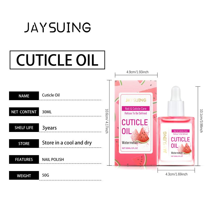 Nourishing Watermelon Nail Oil Moisture Repair for Brittle Nails Daily Moisturizing Hand Care Softening Nail Surface Solution
