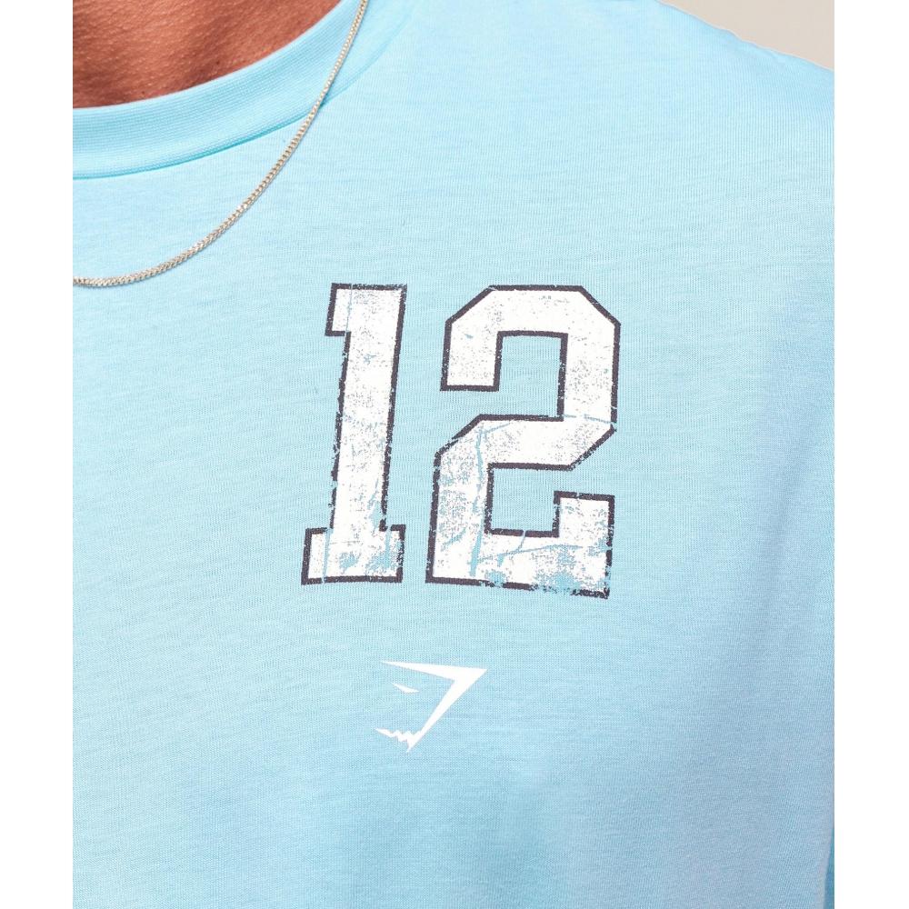 Gymshark Campus T shirT aThleTic lighT Blue A4b2j Udr6