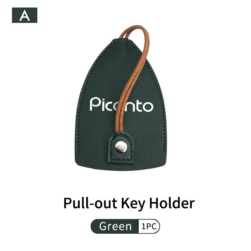 Car Keychain Case Zipper Carbon Fiber Key Protector Cover For KIA Picanto Stonic Venga Sorento Forte