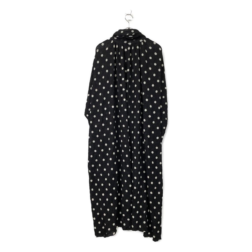 Balenciaga 657546 20 Years Black Ribbon Tie Polka Dot Knit Dress Dress XS blackUsed