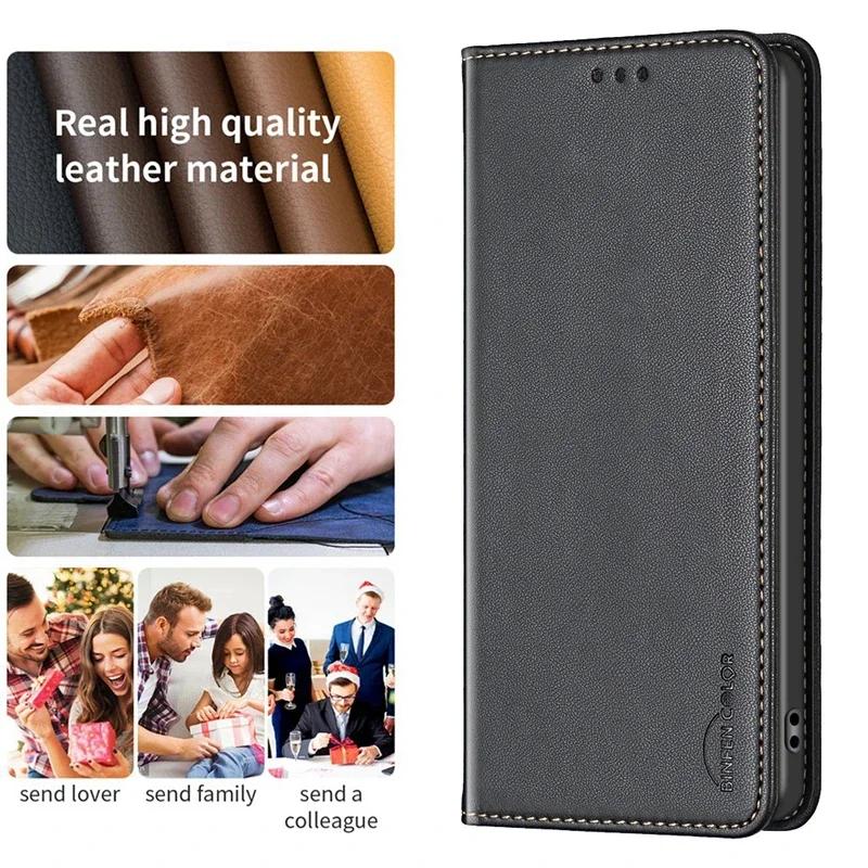 Note 14 4G Case For Xiaomi Redmi Note 14 4G Cases Leather Flip Magnetic Case On For Funda Xiaomi Redmi Note14 Pro 14Pro 4G Cover