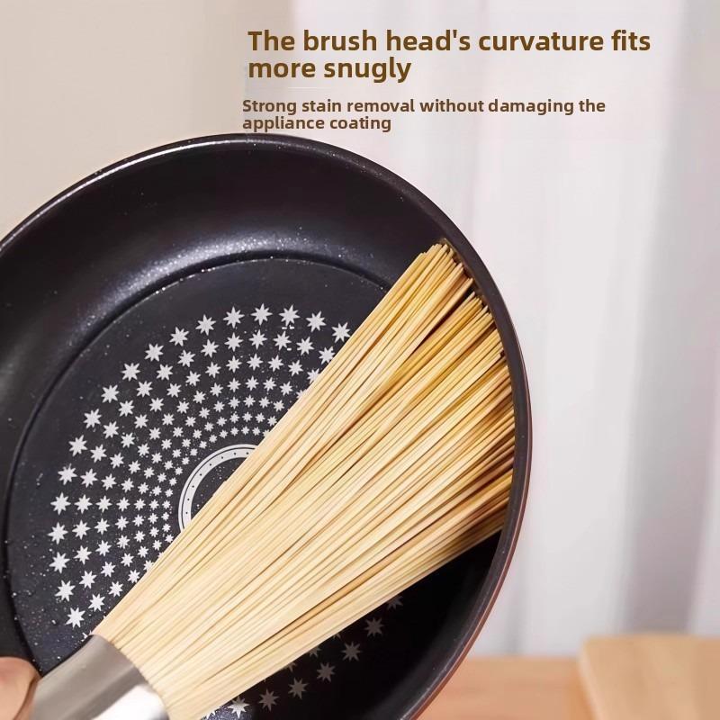The Old-fashioned Bamboo Pot Brush Has A Sloping End, Which Makes It Easy To Clean The Pot Without Damaging The Brush.