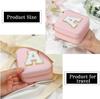 Large Capacity Jewelry Box for Stud Earrings and Rings - Portable Leather Storage with Letter Design