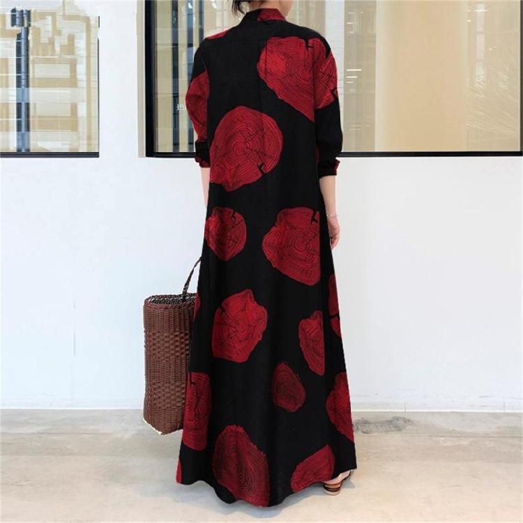 Printed Abayas Kaftans for Women Girls Elegant Dubai Moroccan Kaftan Dresses Abayas Fashion Long Sleeve Muslims Dresses