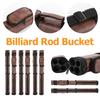 Billiard Rod Bucket Square Four-Hole Pool Cue Case Leather Billiard Cue Storage Box Billiard Pool Cue Case Pool Stick Carry Case