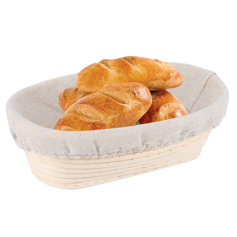 Oval Bread Proofing Bowls With Liner Sourdough Rattan Proofing Basket Woven Dough Fermentation Bowl Bread Making Tools
