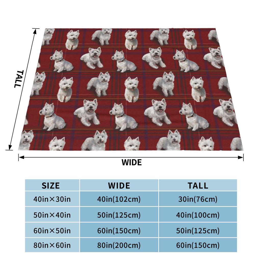 The Scottish Terrier Fleece Throw Blanket Scottie Dog Tartan Skye Blanket for Bedding Car Super Soft Bedroom Quilt