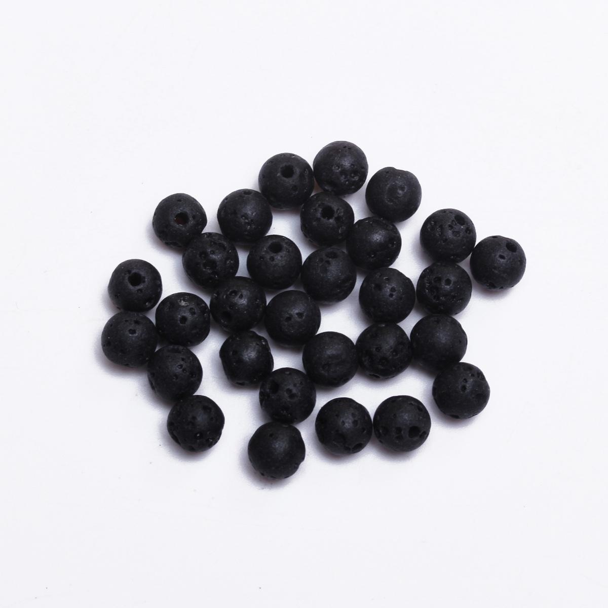 

Горячая распродажа ювелирных изделий 4 6 8 10 12 мм натуральные свободные бусины круглые аксессуары своими руками вулканический камень для браслета ожерелья 6mm 30Pcs