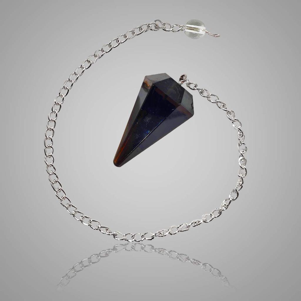 Reiki Crystal Products Natural Smoky Quartz Dowser Pendulum 6 / Six Faceted Crystal Stone Dowser Pendulum Dowsing for Healing Gemstones