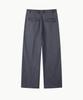 Leondi Press Semi-Wide Cotton Slacks - Navy